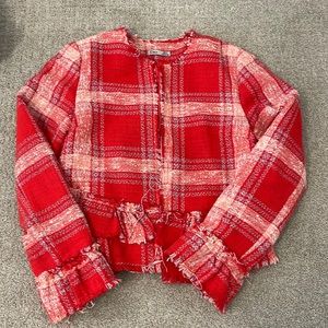 Dex Plaid cropped jacket